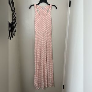 🌻 LC Lauren Conrad | Pink and White Stripe Long Maxi Dress